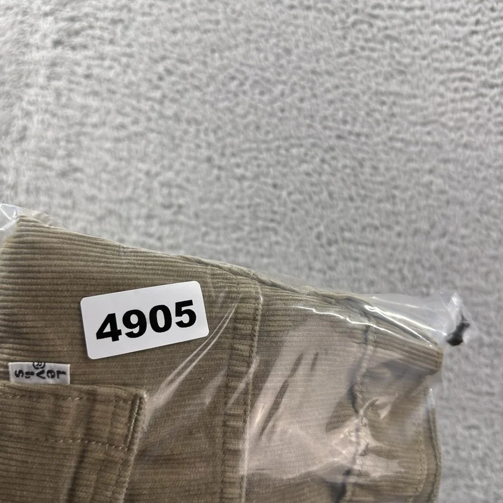Levi's 514 Pants Mens 36x34 Green Corduroy Slim Straight Preppy Retro Earth Tone